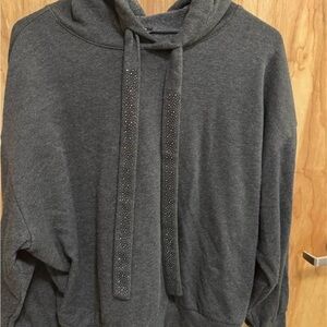 Express Charcoal Hoodie with Sparkling Details